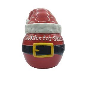 Real Home "Cookies for Santa" Cookie Jar/Cannister Ceramic Approx 9" Tall